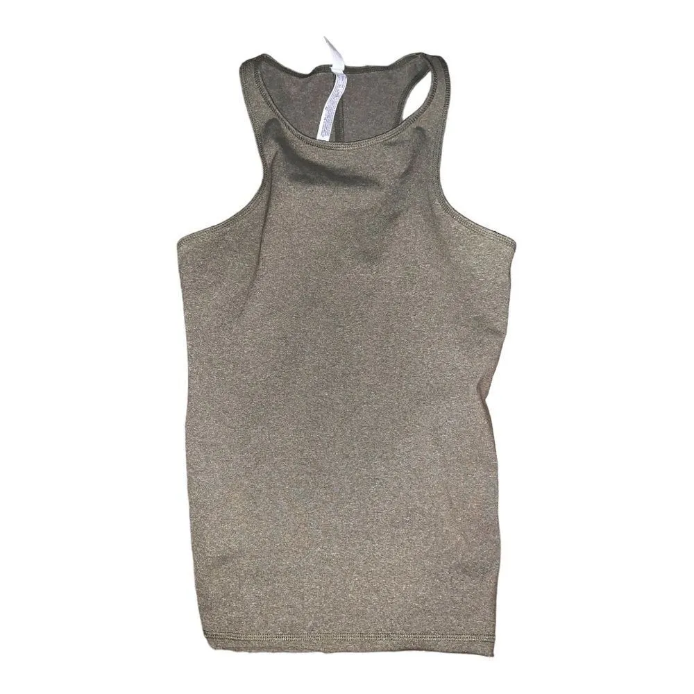 Free people movement top with circle cutout cross back Green - Image 3