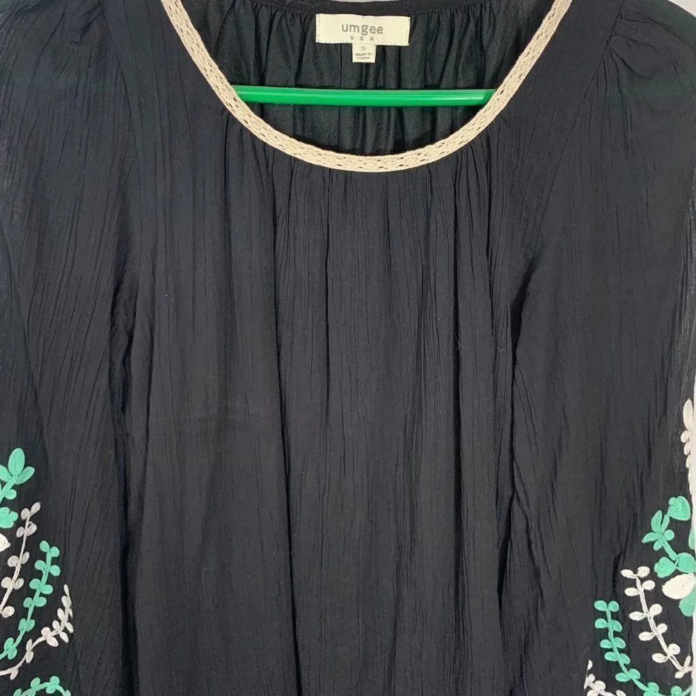 Umgee 3/4 Bell Sleeve Midi Dress - Image 5