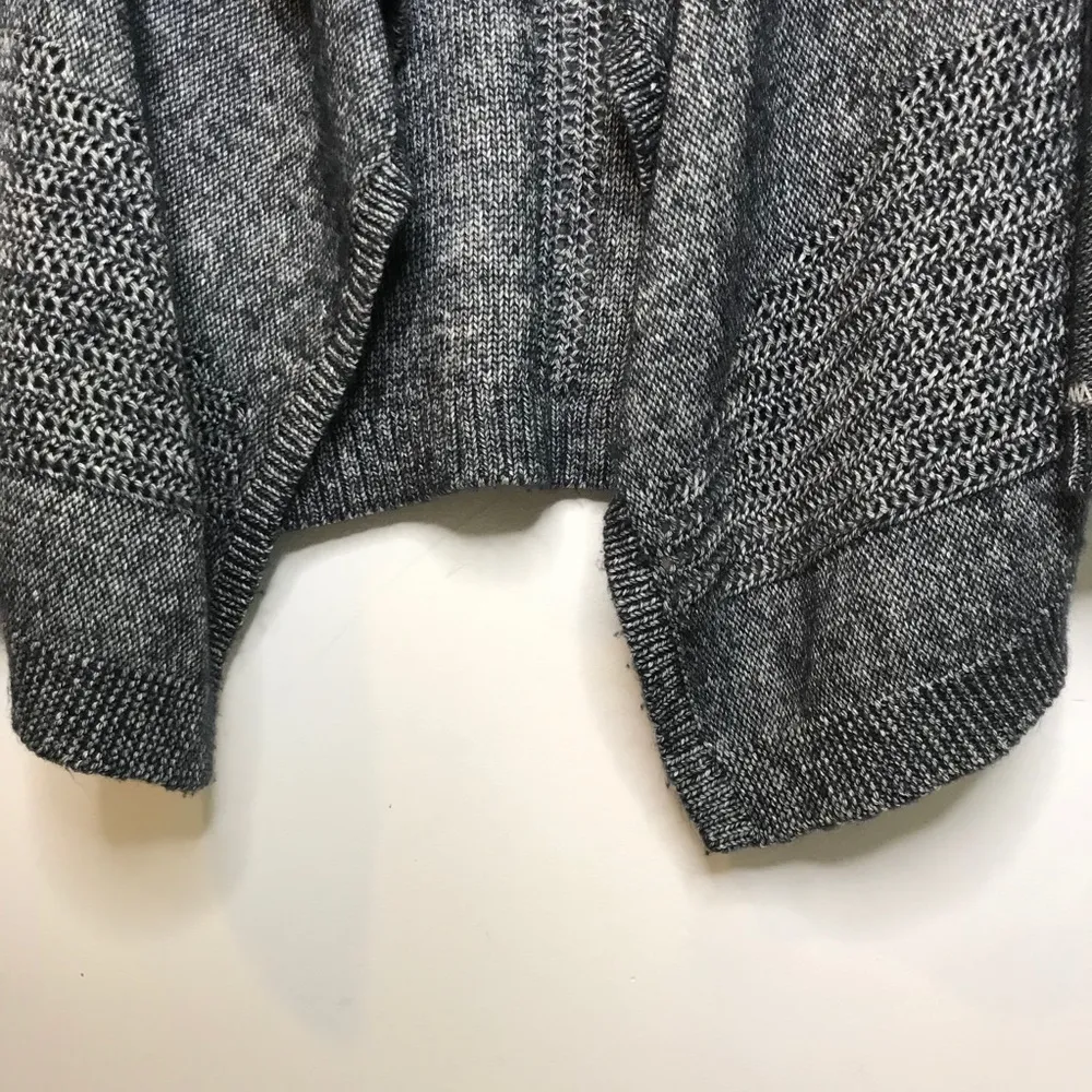 Lucky Brand Open Front Grey Cardigan Sweater XS knit gray warm cozy - Image 6