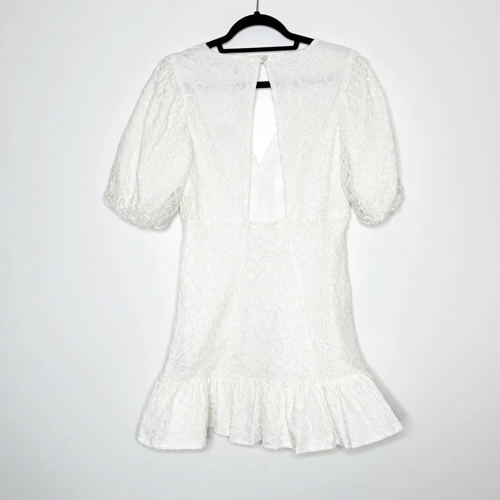 NWT Walter Baker Cutout Lace Caroline Mini Dress Womens Ivory Size 12 - Image 5