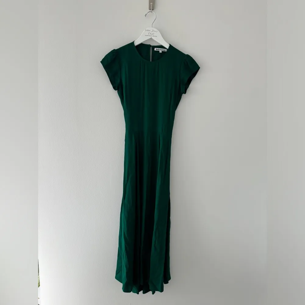 REFORMATION Gavin Emerald Green Midi Dress 0 - Image 8
