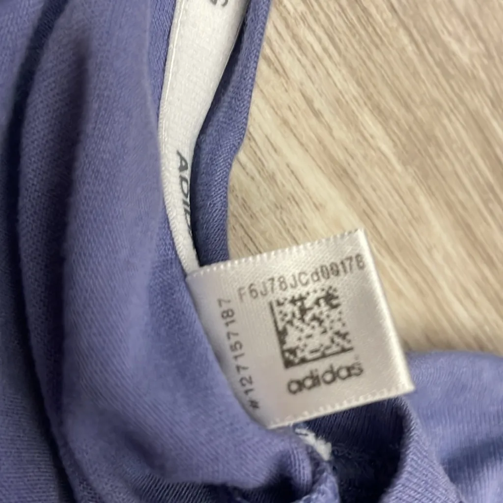 Adidas Purple Training Aeroready Short Sleeve Crew Neck Women's Tee Size Small - Image 15