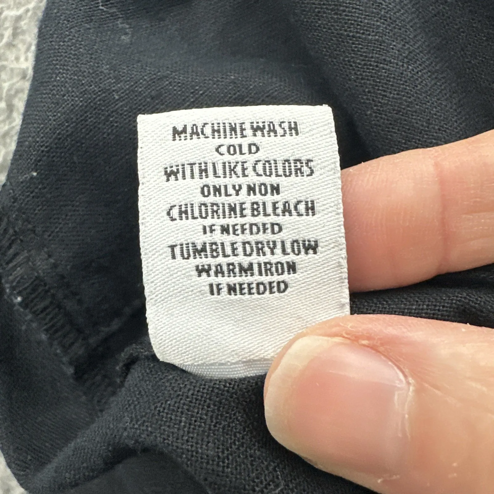 Habitat Clothes To Live In Pull On Wide Leg Pants Black Linen Lagenlook W Medium - Image 5