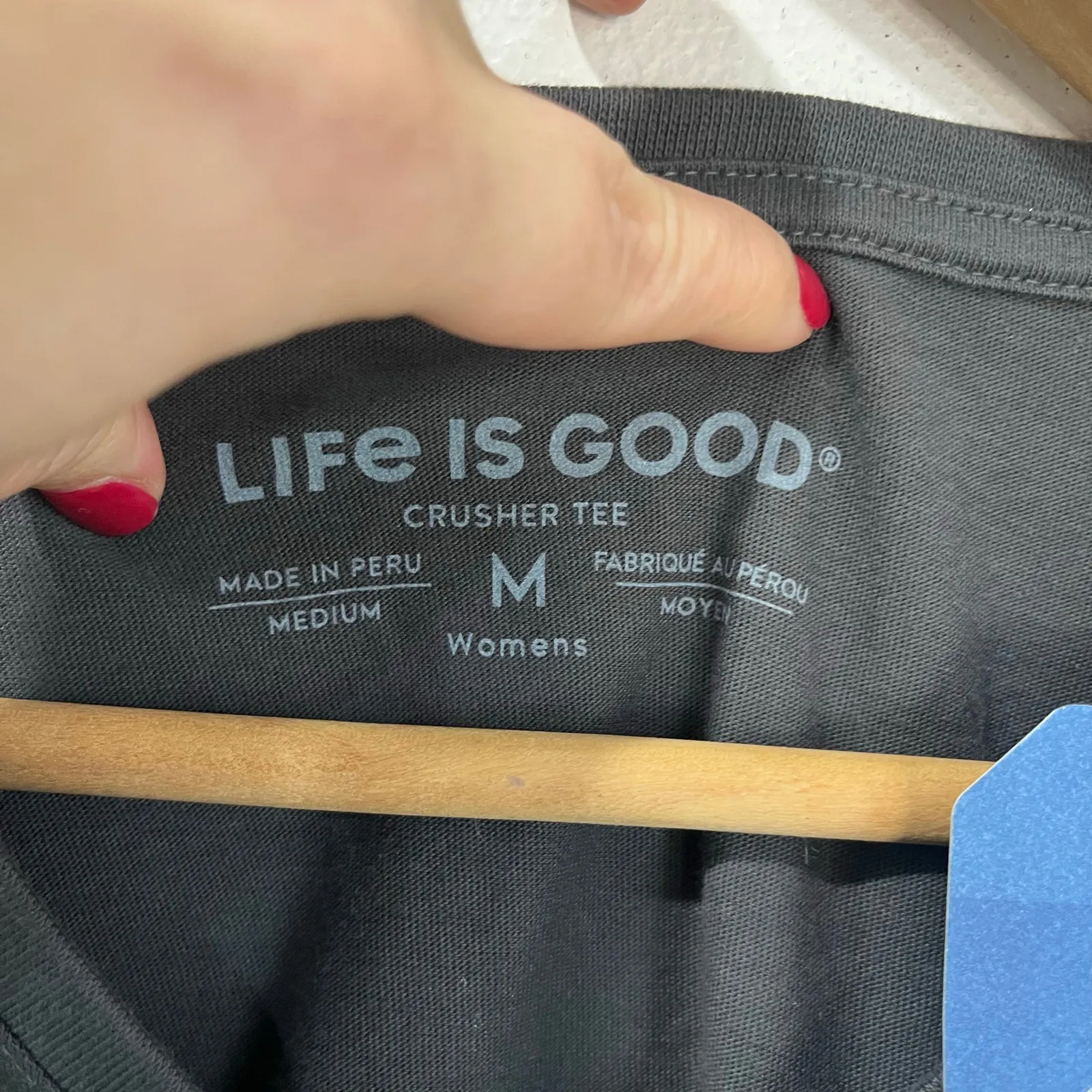 Life is Good Crusher Tee NWT Bicycle Graphic Charcoal Gray T-Shirt Size M - Image 5