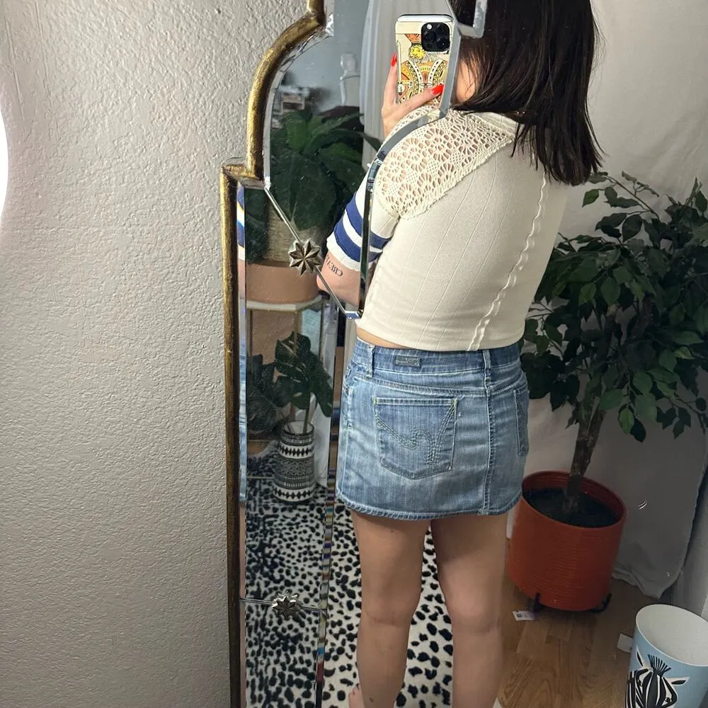 y2k Citizens of Humanity Denim Mini Skirt Blue Size 28 - Image 6