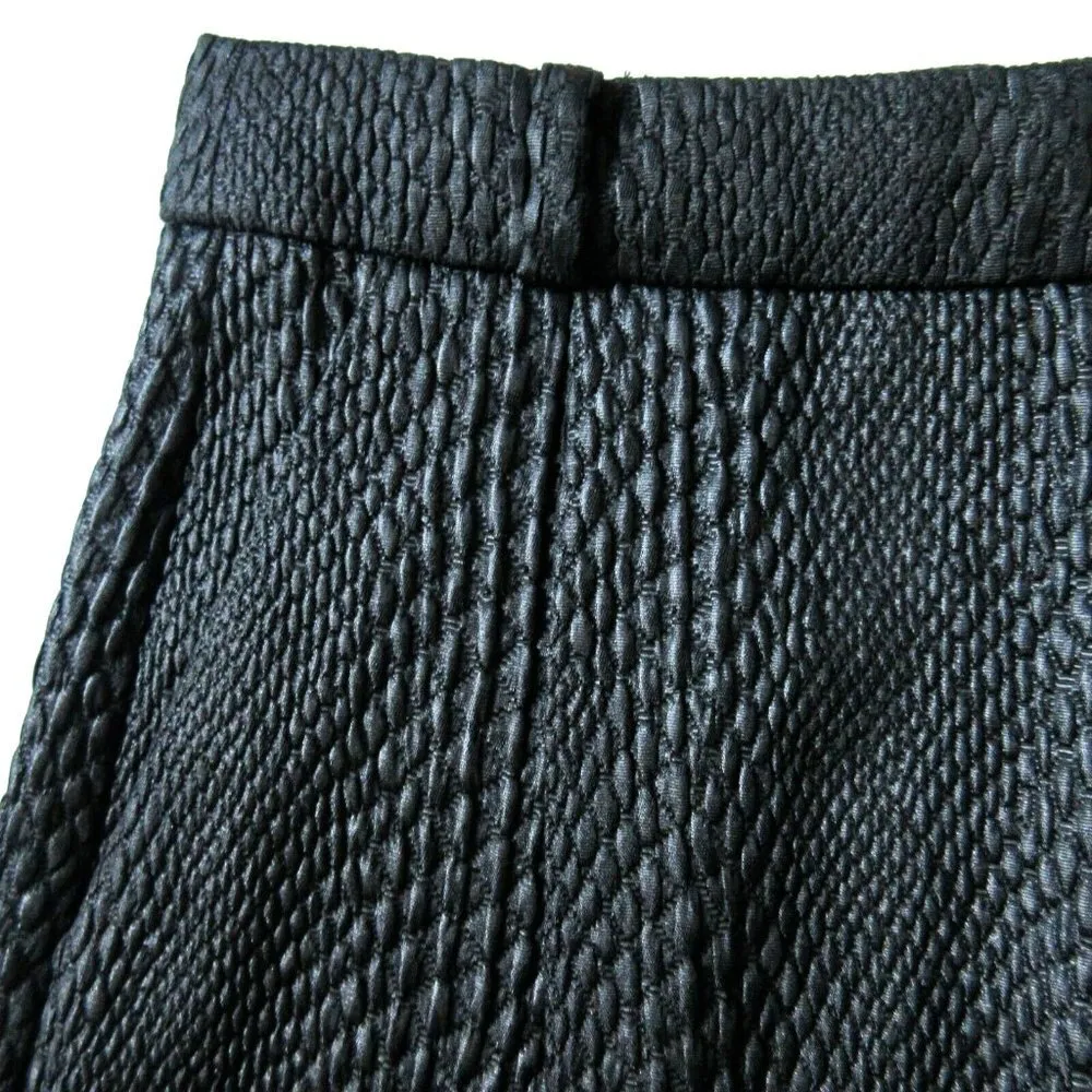 NWT J Brand Asawa in Black Textured Snakeskin Brocade Crop Trouser Pants 2 $550 - Image 5