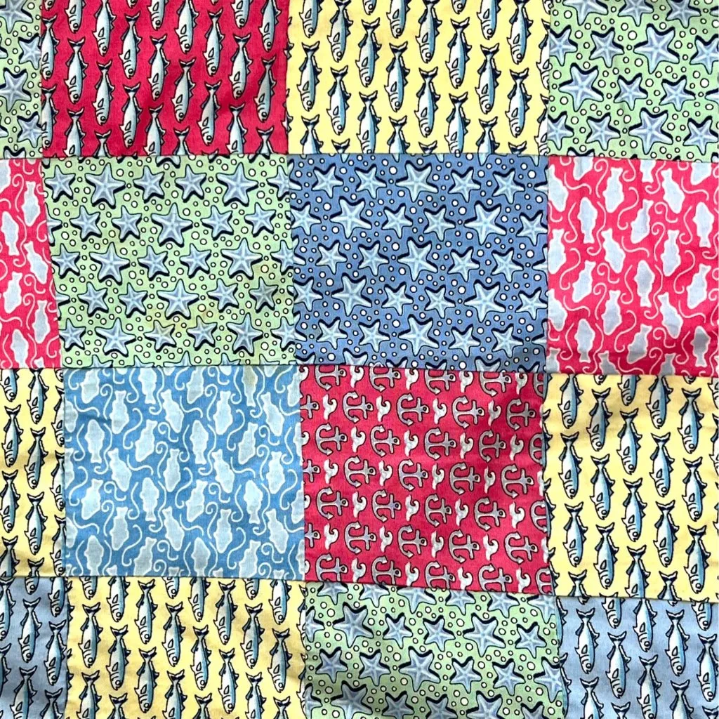 Vineyard Vines Patchwork 100% Cotton Faux Wrap Skirt 4 Nautical Preppy Vacay - Image 3