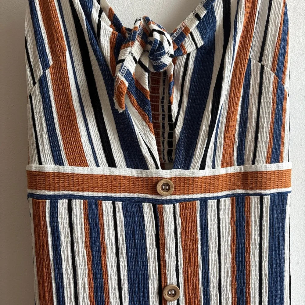 Love Tree Blue and White Maxi Sundress - Image 4