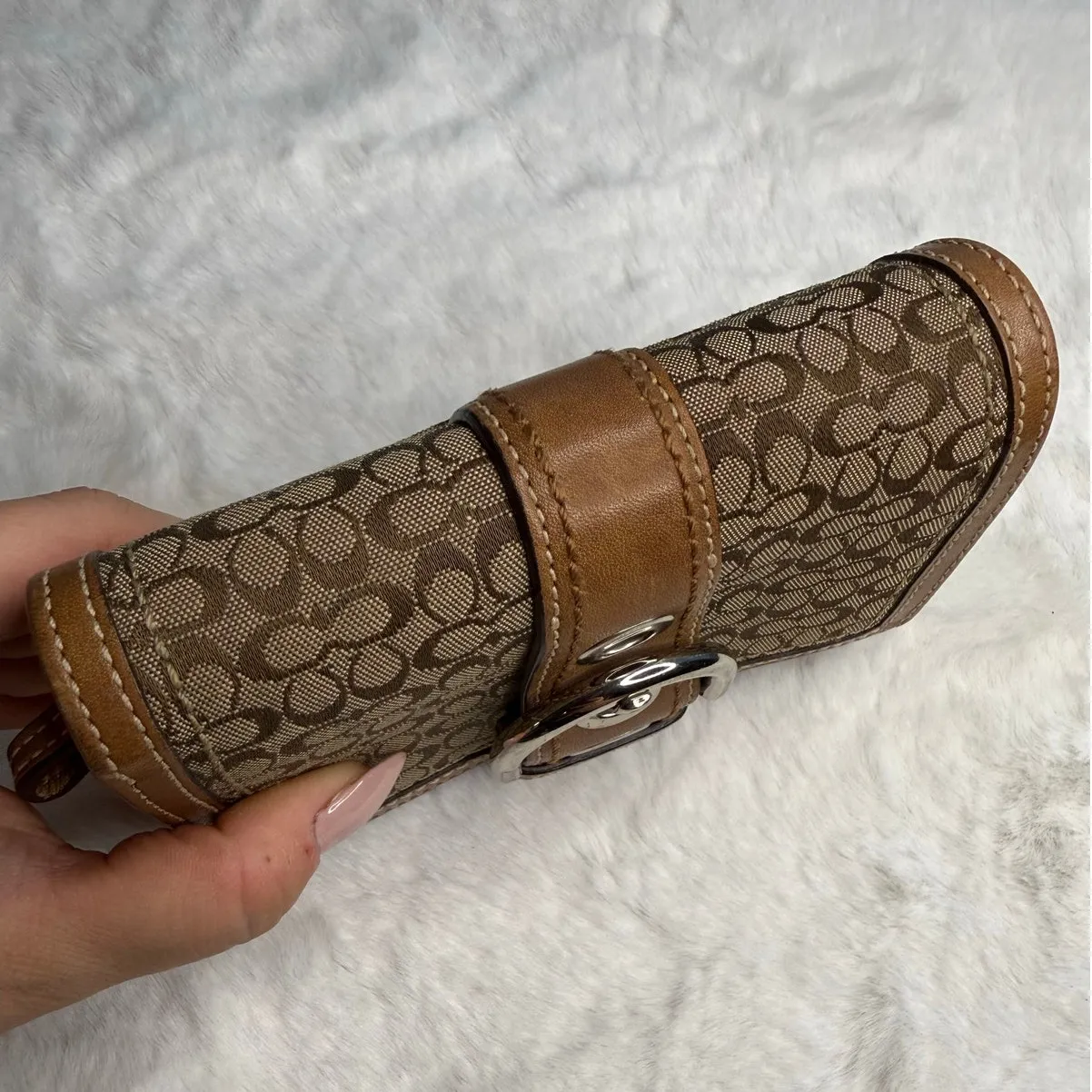 Coach y2k  Vintage Brown Soho Buckle Wallet - Image 5