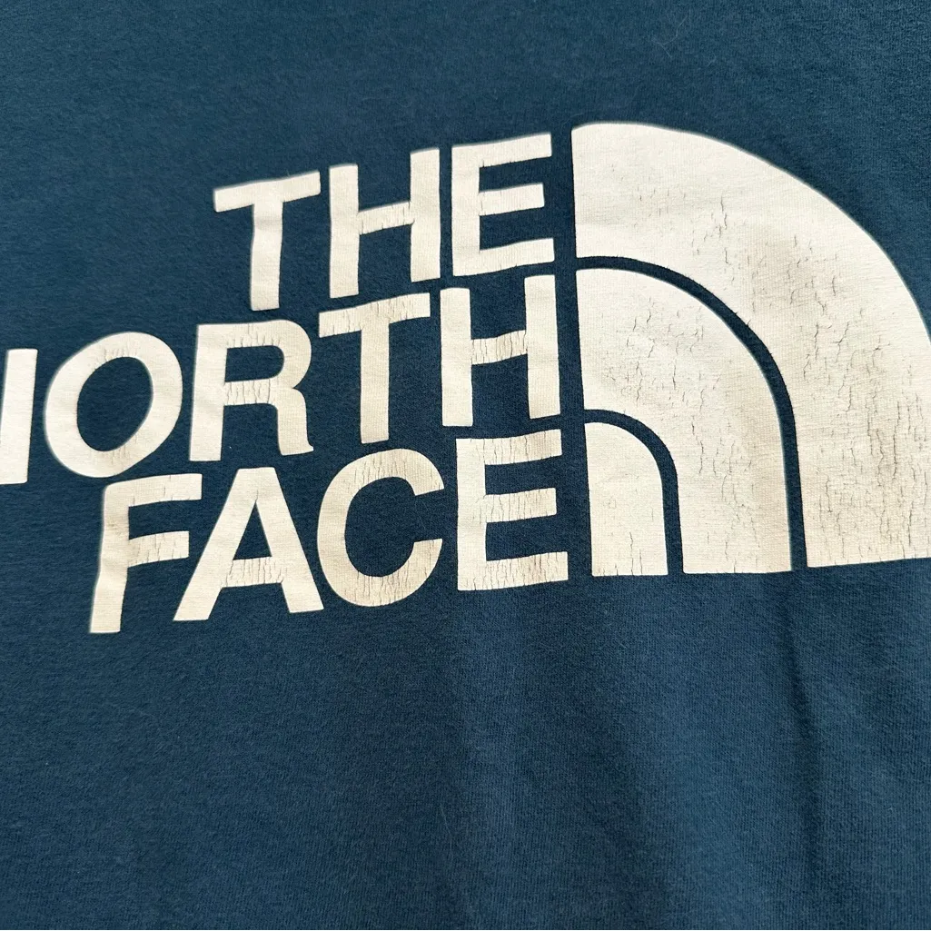 The North Face Womens Sz: L Lightweight Blue w/ White Graphic Logo T-shirt. - Image 7