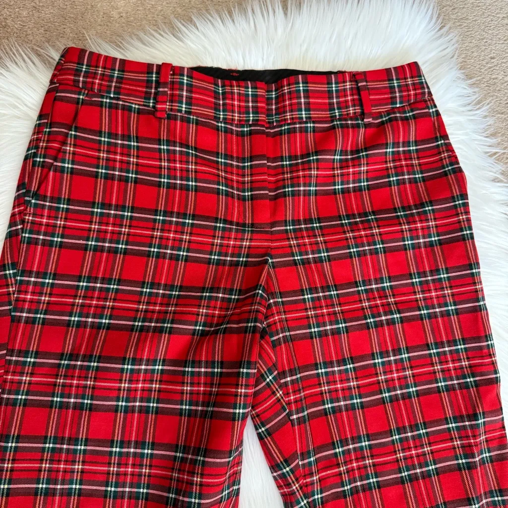 Talbots Hampshire Ankle Pant Classic Red Tartan 4 Petite - Image 5