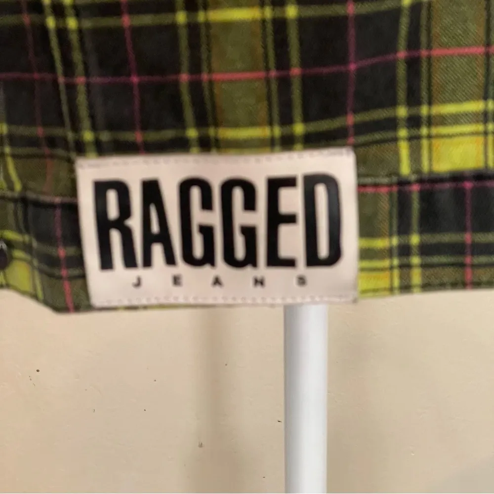 Ragged Jeans Line Plaid Denim Jacket Size L - Image 10