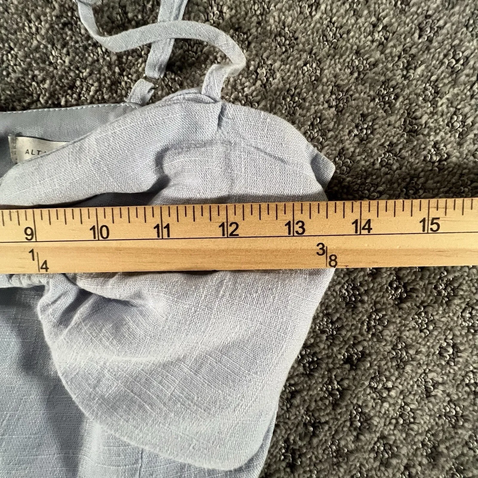 Altar'd State FR239L Romper‎ Small Light Blue Spaghetti Strap Zip Lined Cotton - Image 6