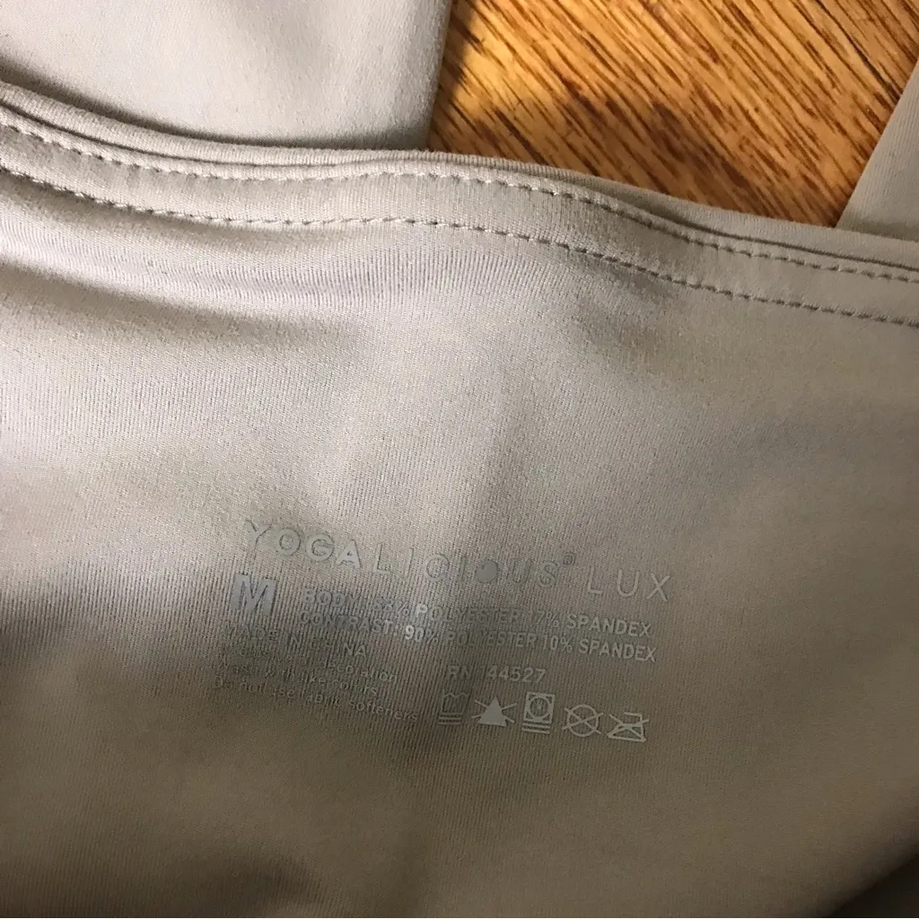 Yogalicious Lux Stone Gray Athletic Leggings - Image 3