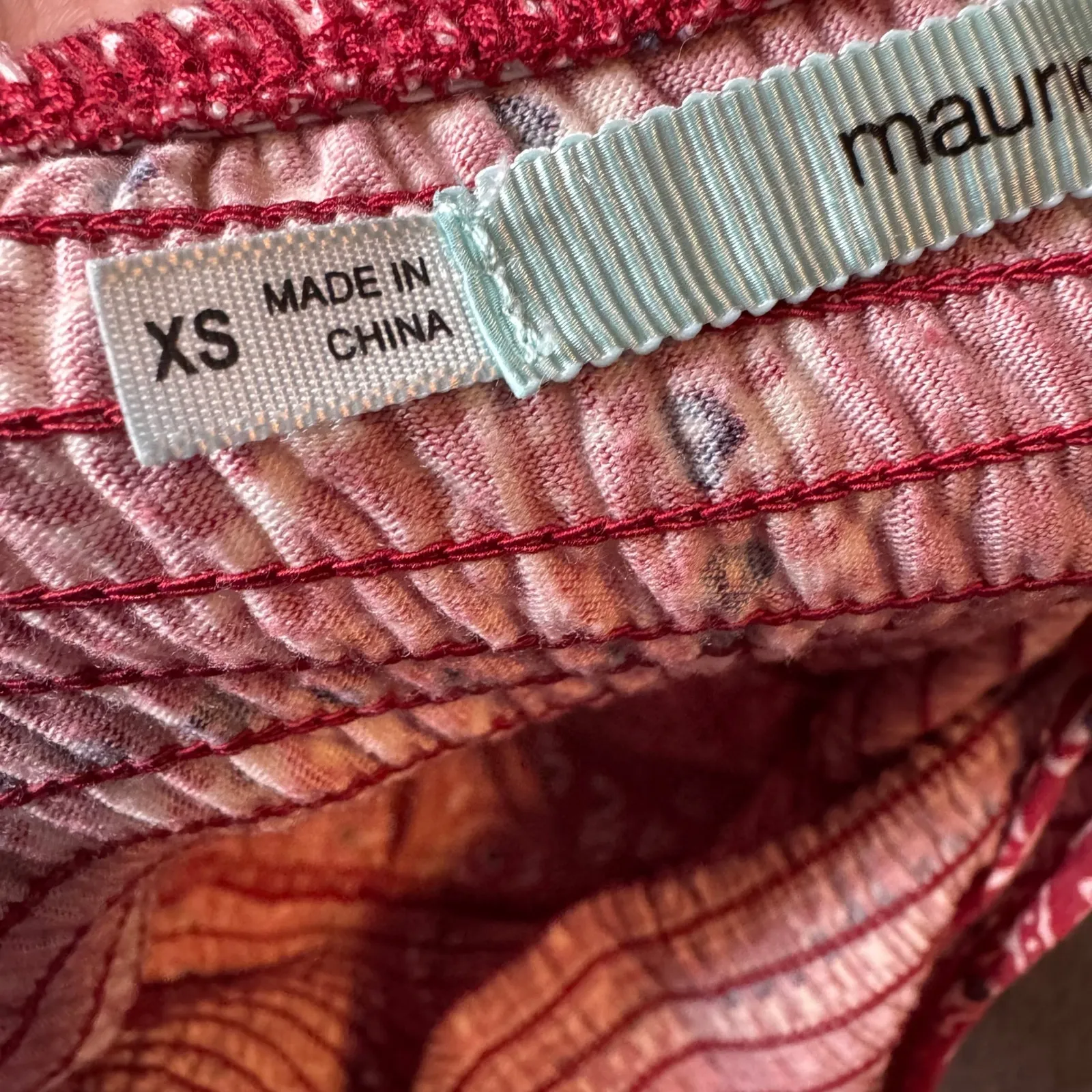 Maurices Red Bandana Print Smocked Dress XS Baby Doll Tunic Shirt - Image 6