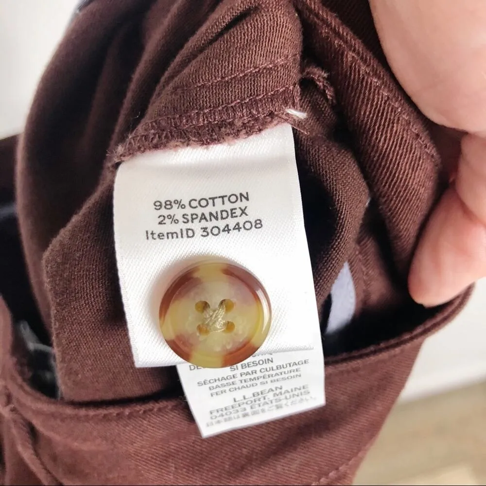 New LL Bean Cargo hiking Crop Pants Maroon Size 2 - Image 11