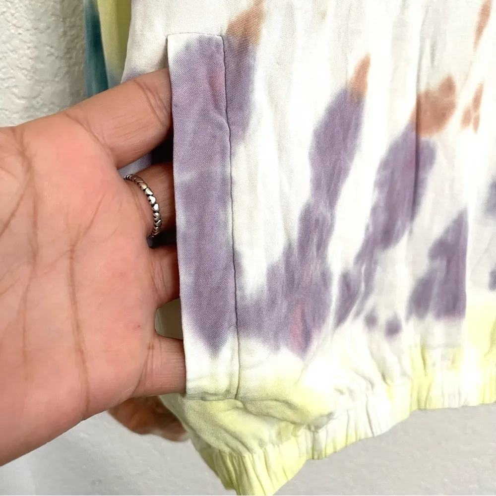 NWT Chaser Womens Top Heirloom Tie Dye Button Up Long Sleeve Hoodie Size Small - Image 7