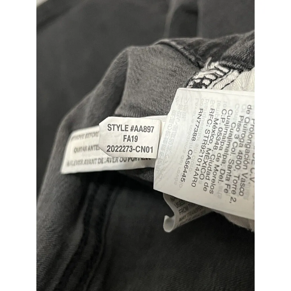 Madewell Cali Demi Boot High Rise Mini Flare Denim Jeans - Black / Size 26 - Image 5