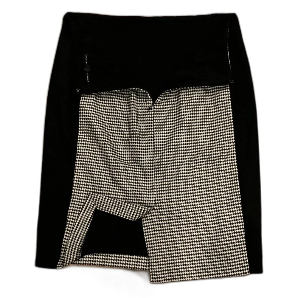 White House Black Market Houndstooth Pencil Skirt Size 4 - Image 3