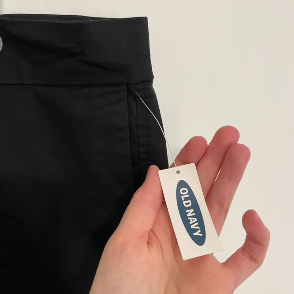 NEW NWT OLD NAVY Everyday Short Black High Waisted High Rise 6" Inseam Twill 16 - Image 6