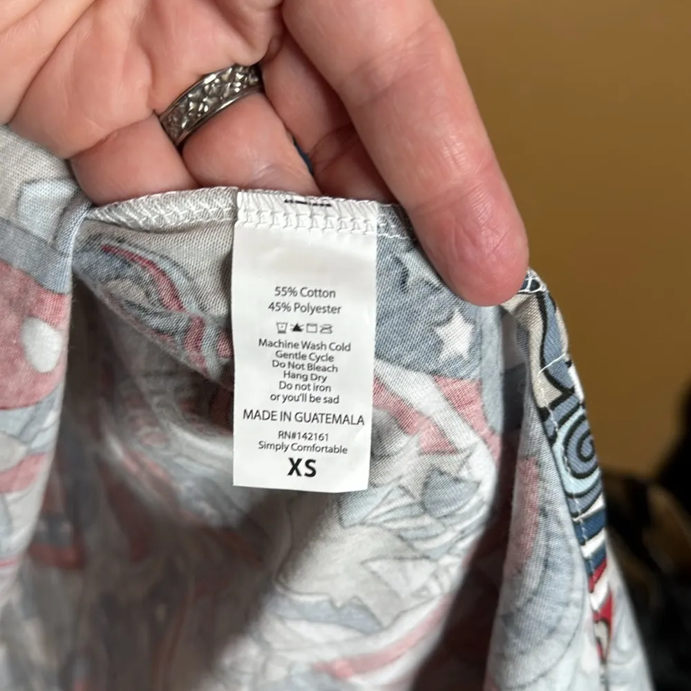 NWT LuLaRoe PERFECT SWING TANK TOP Red, Blue, & White 4th of July Size XS - Image 6