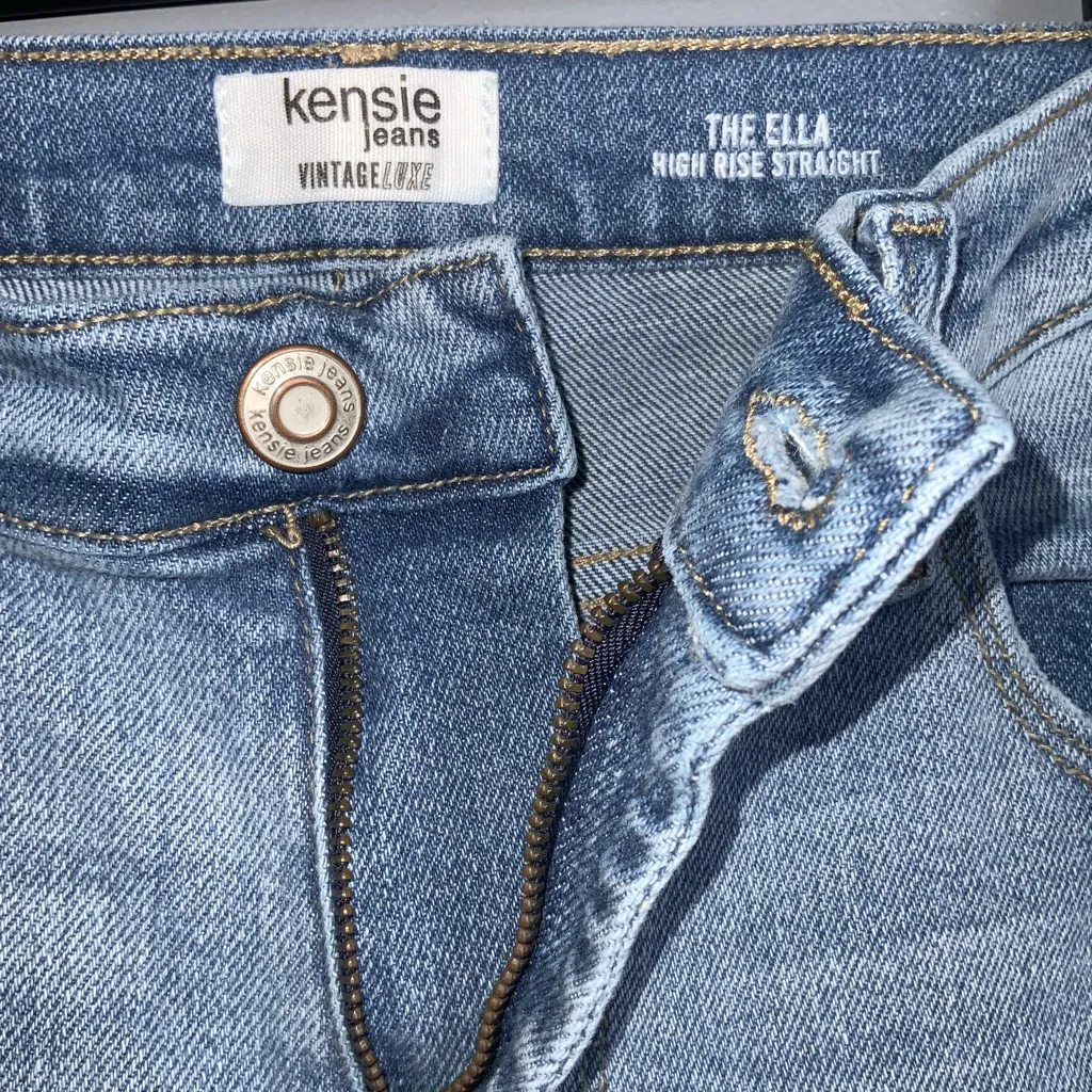 Kensie Light Blue Ella High Rise Cropped Straight Leg Jeans Size 10/30 - Image 8