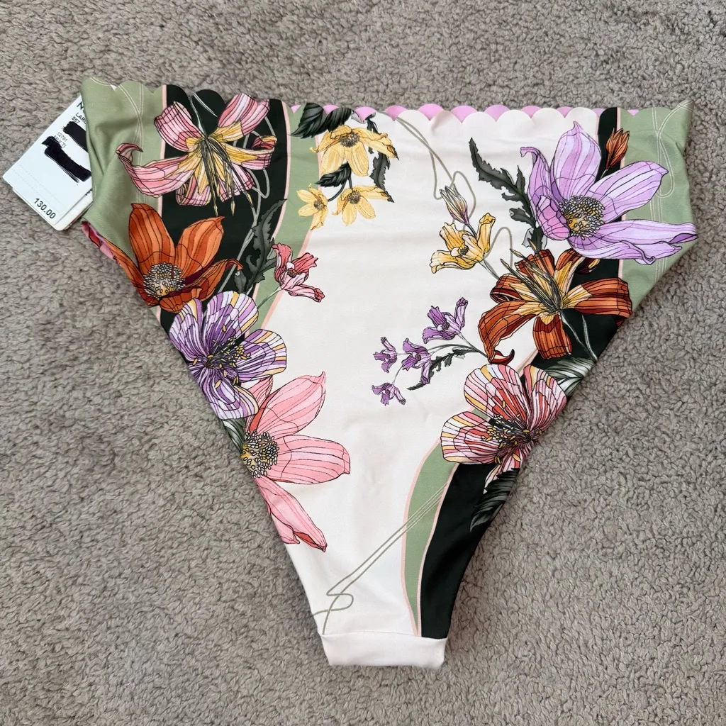 Aqua Bendita Penelope Vitreo Bikini Bottom L Floral Multi‎ Pink Size L - Image 7