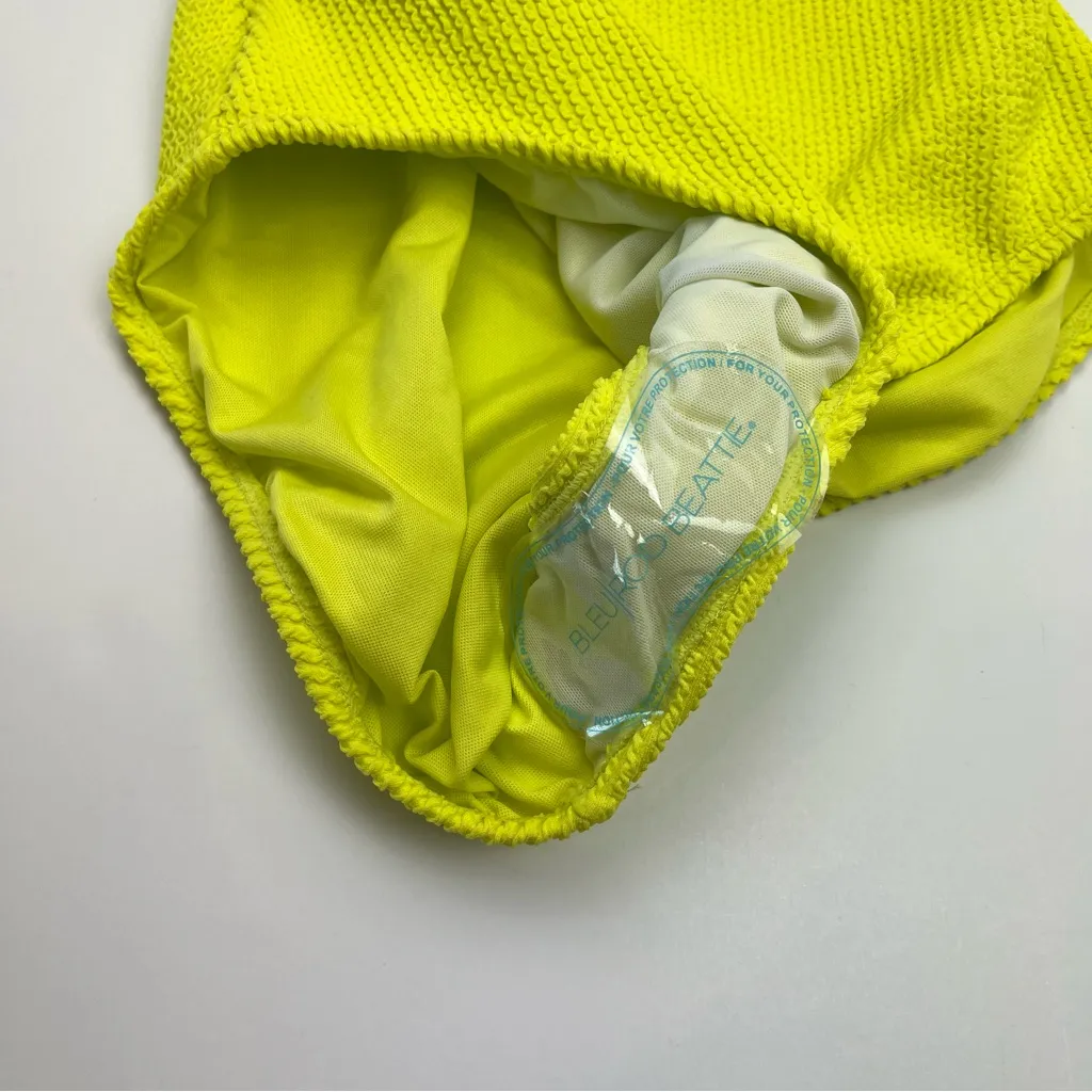 Bleu‎ by Rod Beattie Square Neck One Piece Swimsuit Chartreuse Yellow SZ 12 NEW - Image 12