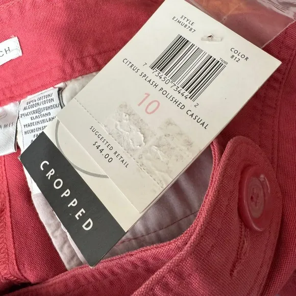 Emma James Citrus Splashed Polished Casual‎ Cropped Pants Size 10 NWT - Image 7