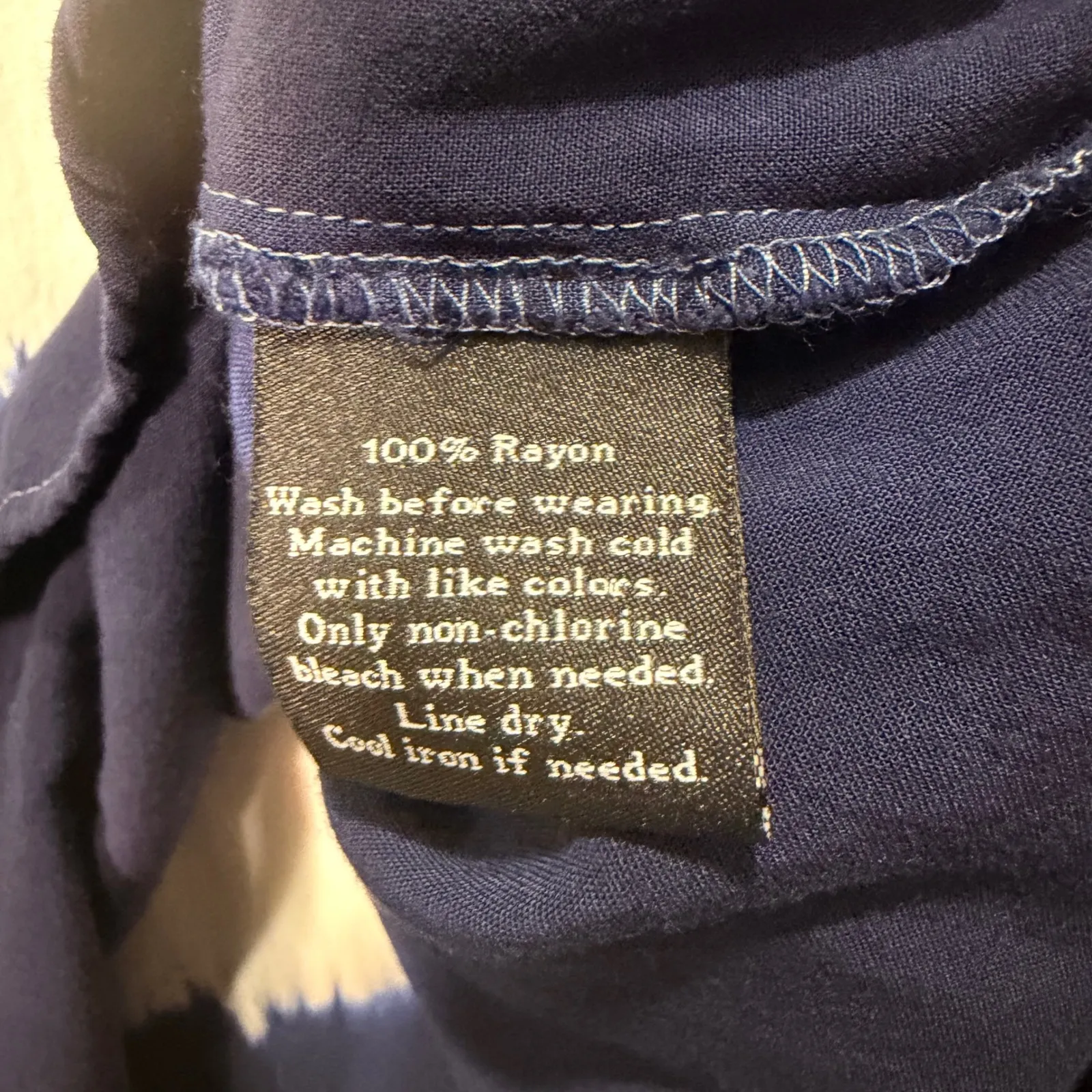 Rock & Republic Tie Dye Button Up Shirt Womens XXL Blue White Roll Tab Sleeve - Image 4