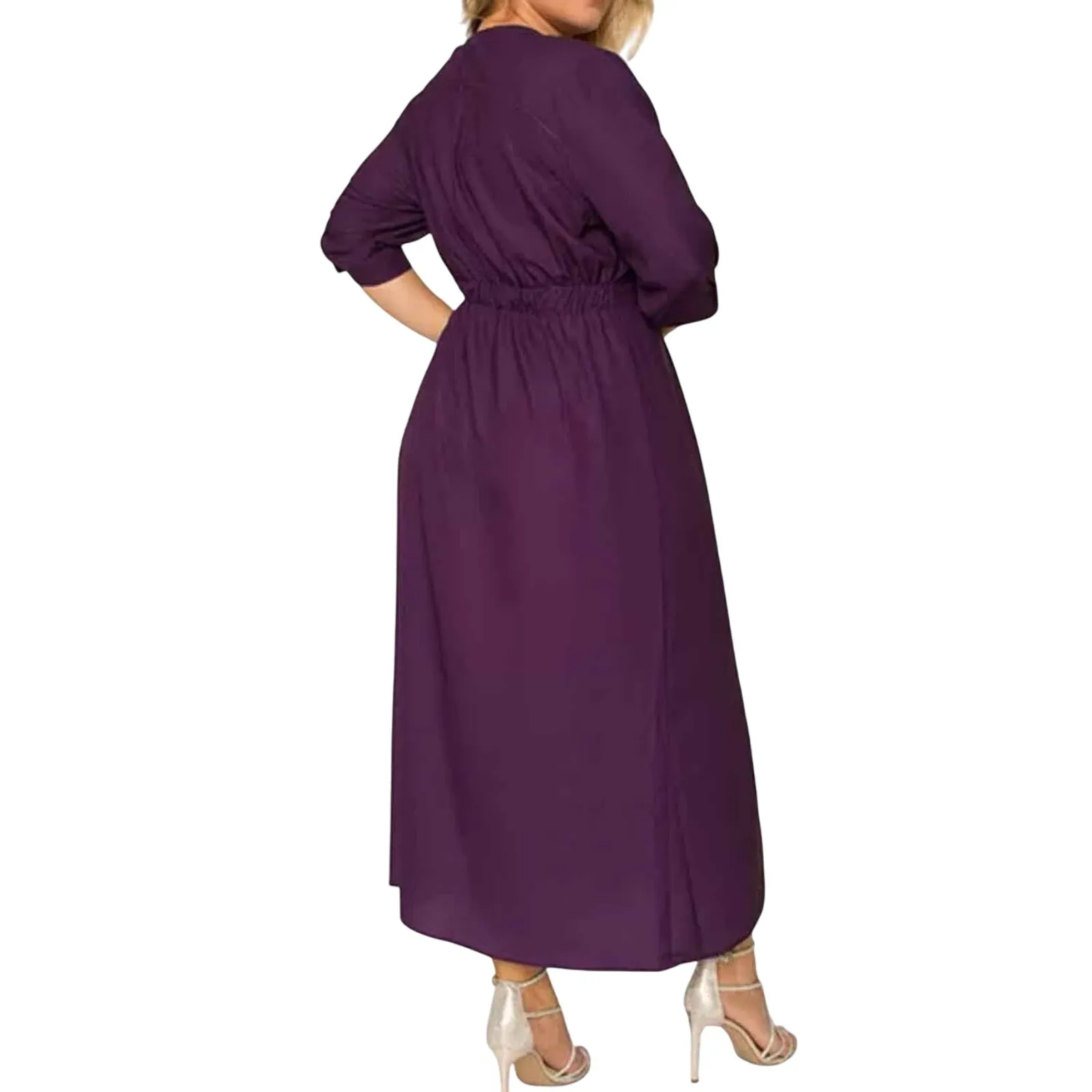 standards & practices Maxi Shirt Dress Deep Purple Plus Size 1X - Image 5