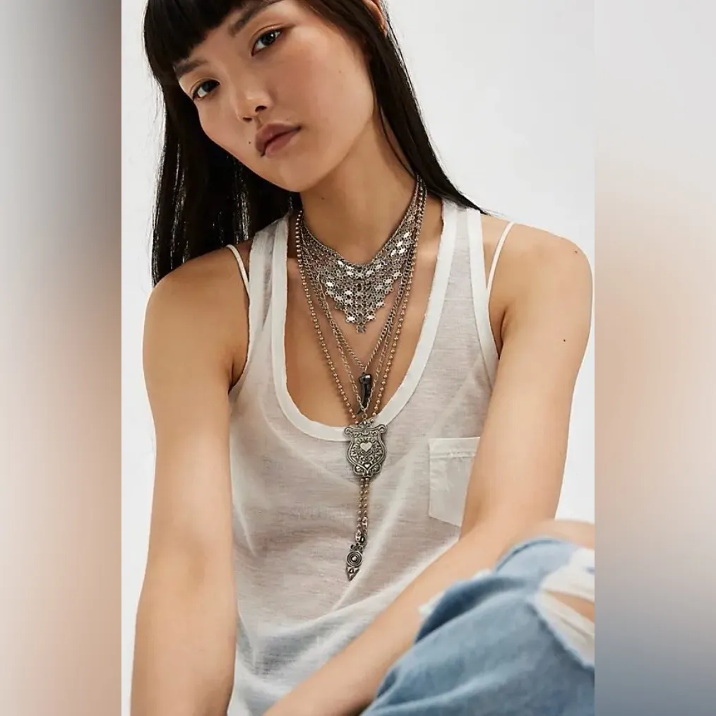 NWOT FREE PEOPLE Sage Extreme Layer Necklace - Image 5