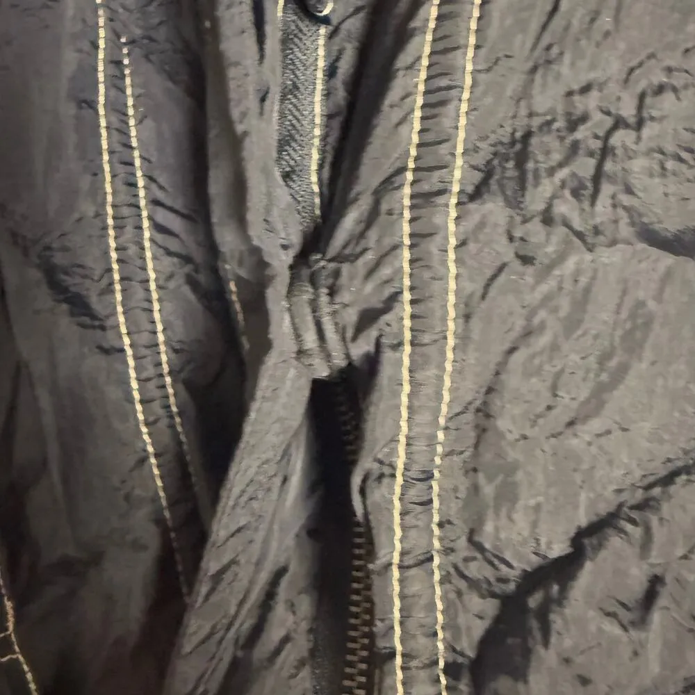 Et Dieu Crea La Femme Black Nylon Fleece Lined Coat Size 10 - Image 12