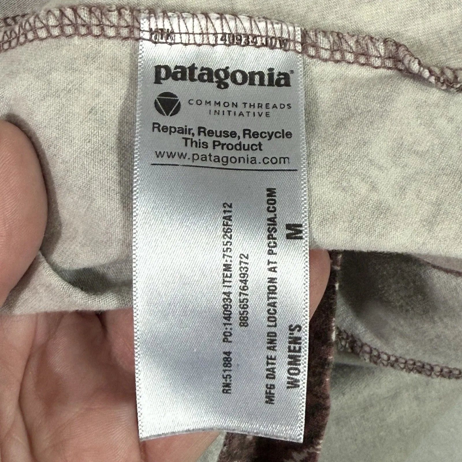 Patagonia Mauve Sleeveless Abstract Paisley Organic Cotton Margot Dress Womens M - Image 7