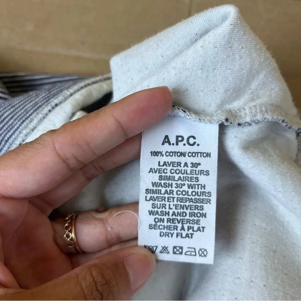 A.P.C Stripe Black White Sweatshirt - Image 7