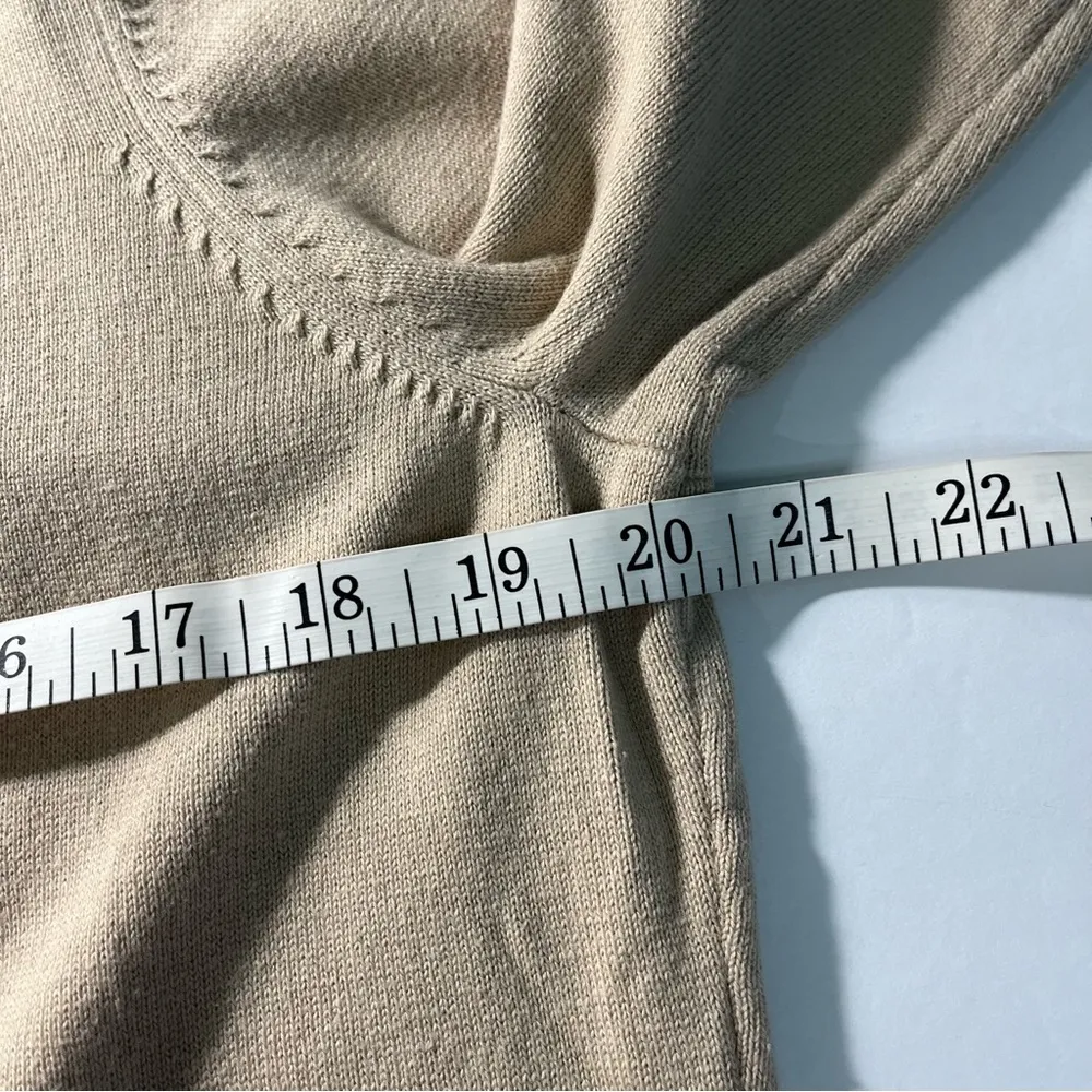 Beige Button Front Cardigan Sweater Women’s Size Large - Image 7