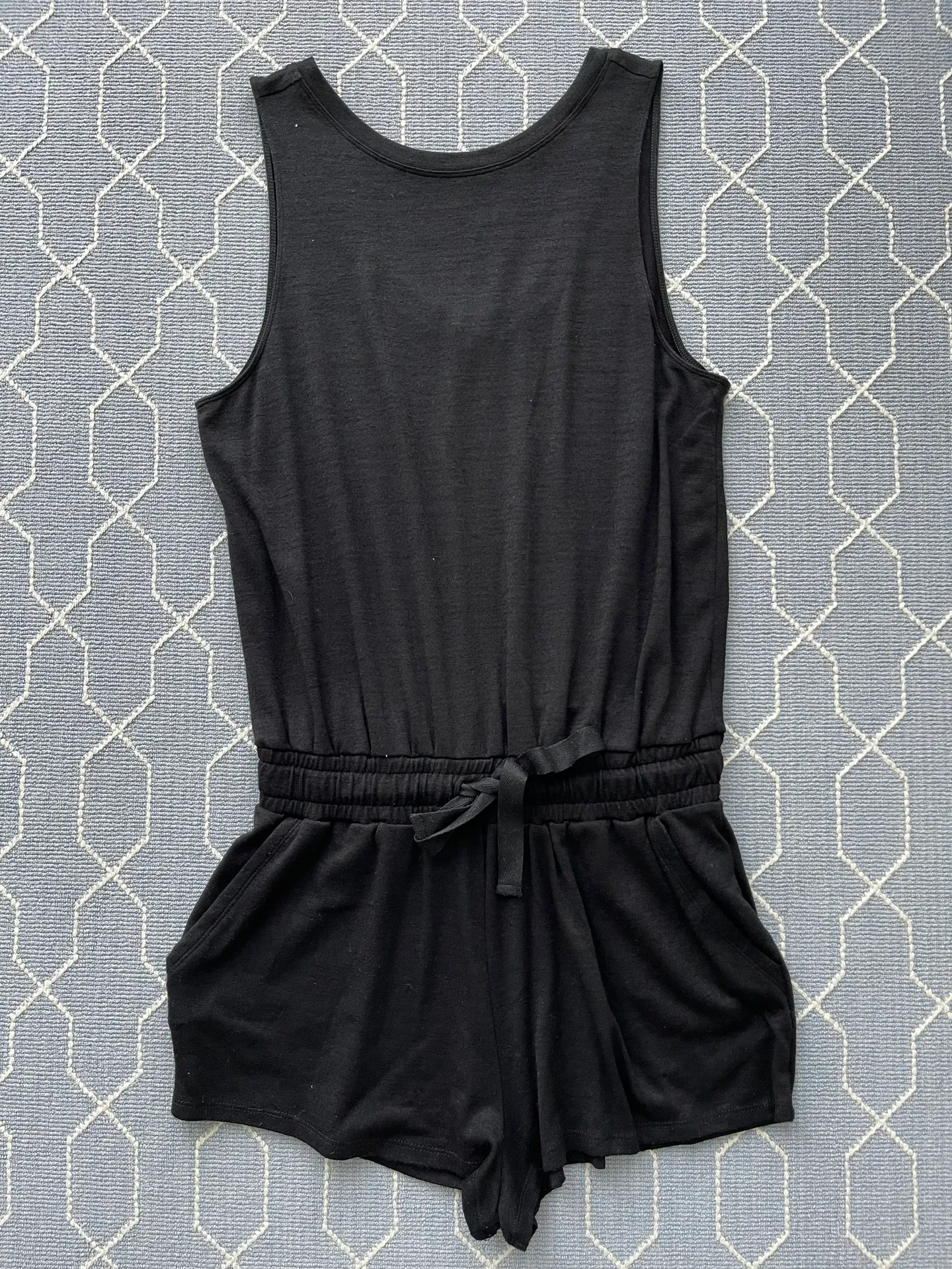 Black Reposa Luxe Jersey Knit Izabel Romper Women's Size M (Medium) - Image 3