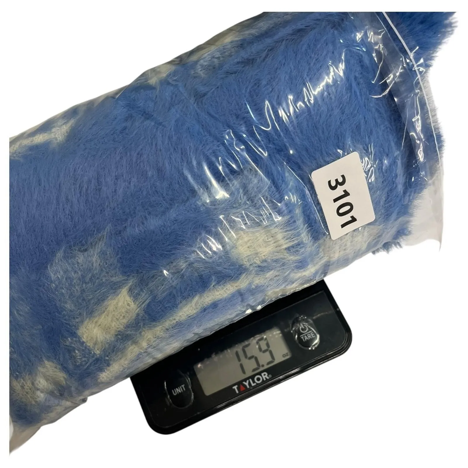 Altard State Cardigan Sweater Womens Small Blue White Fuzzy Plaid Cropped - Image 13