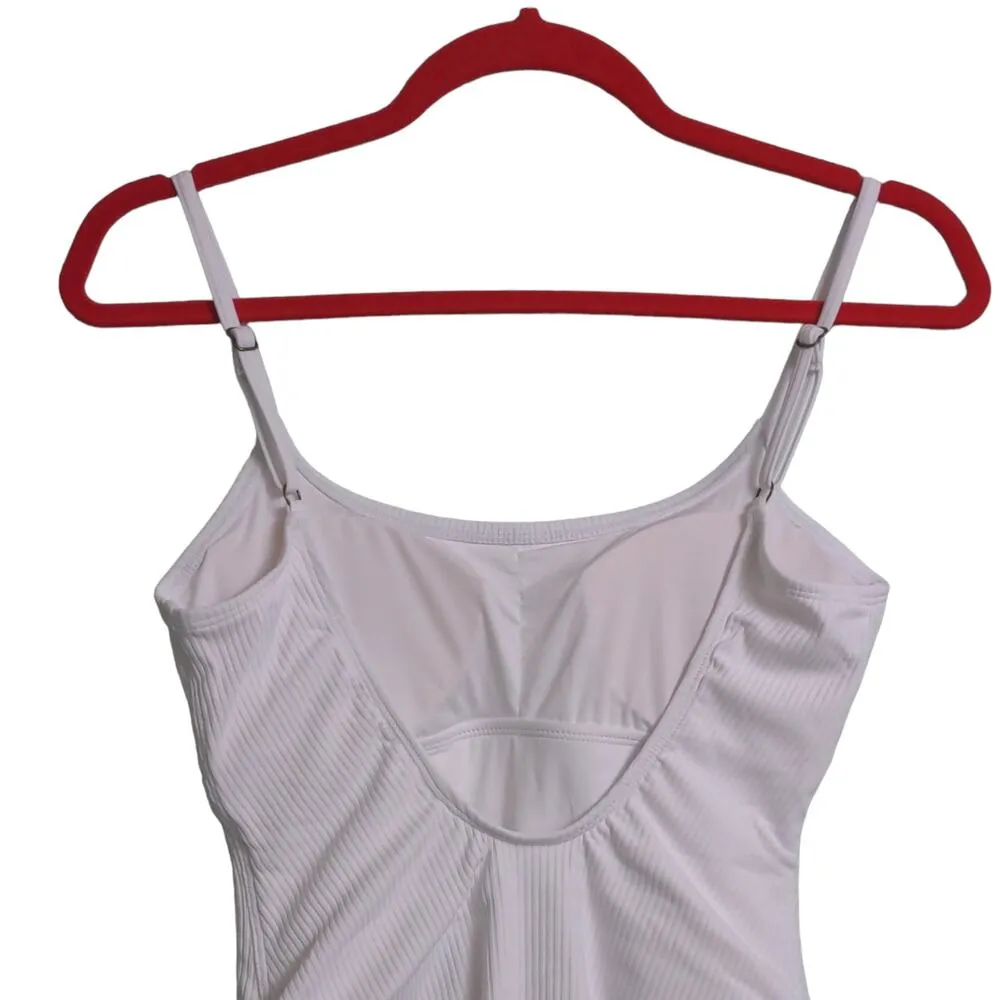 Andie The Laguna Rib One Piece White Scoop Back Adjustable Cheeky XST Long Torso - Image 7