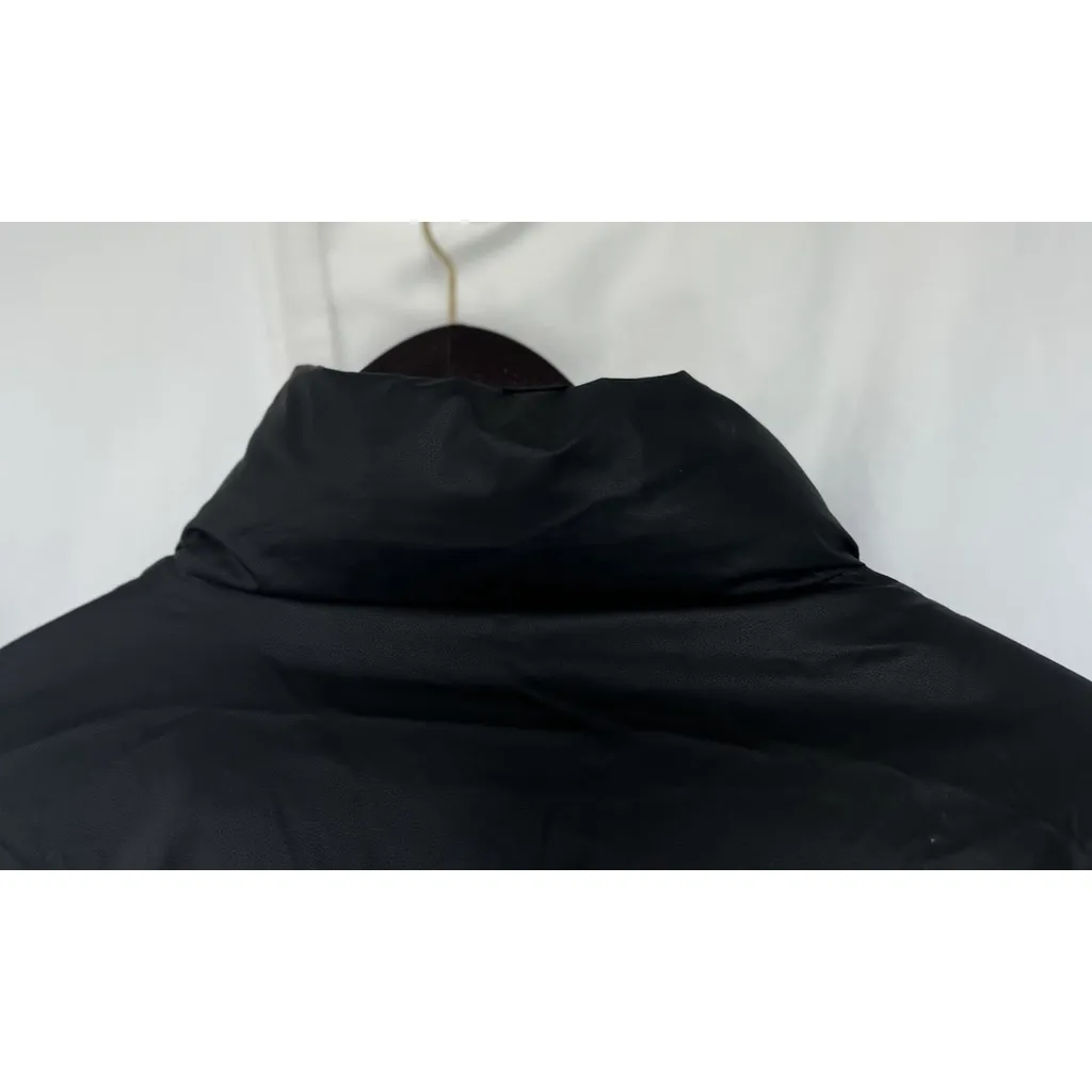 Express Cropped Puffer Jacket Snap Zip Closure Mock Neck Women's Large Thick - Image 4