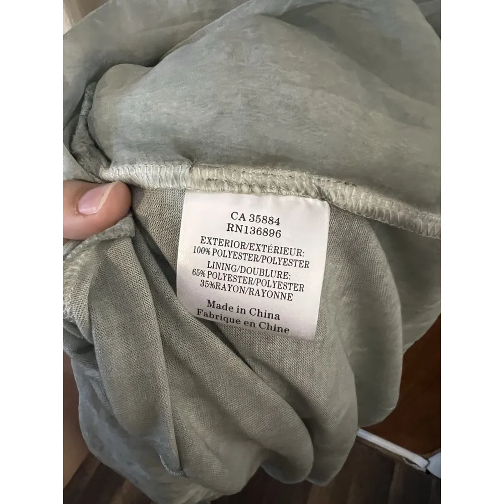 Boho Green Hi Low Hem Embroidered Floral Sleeveless Summer Dress A - Image 10