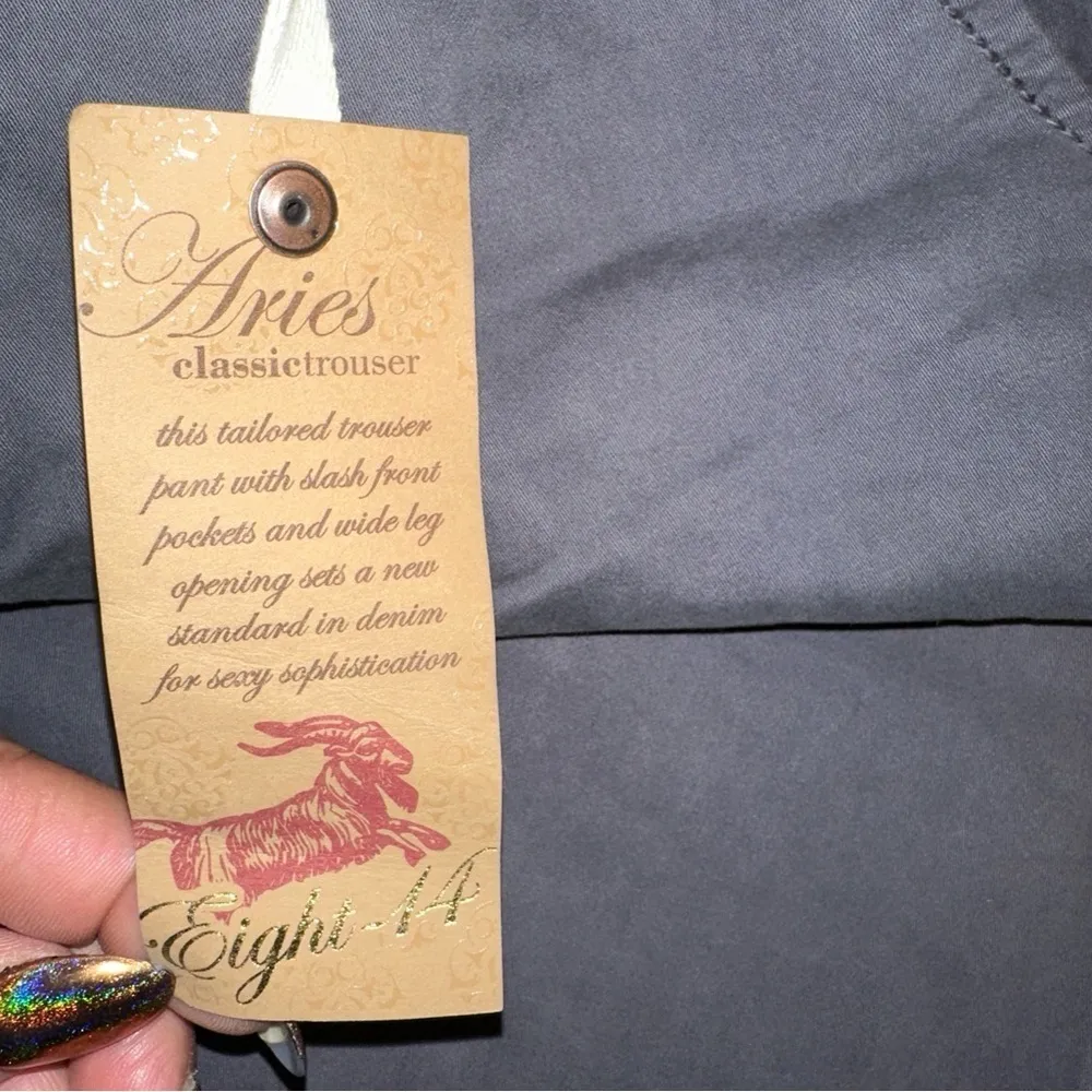 Eight 14 Pants Womens 27x34.5 Gray Aries Two Tone Flare Classic Trouser Y2K NWT Size 27 - Image 4