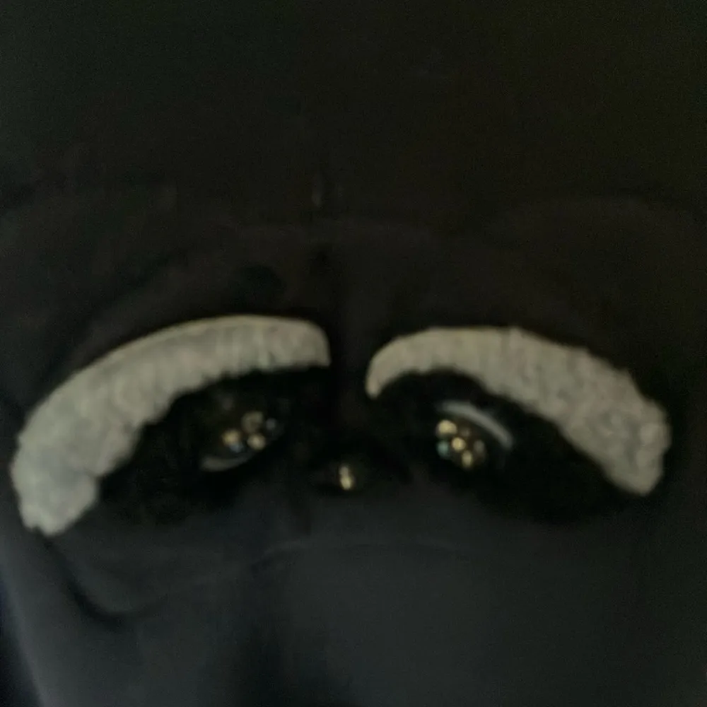 Coach: Navy Blue sweatshirt- Raccoon Design- Leather & Shearling- XS - Image 3