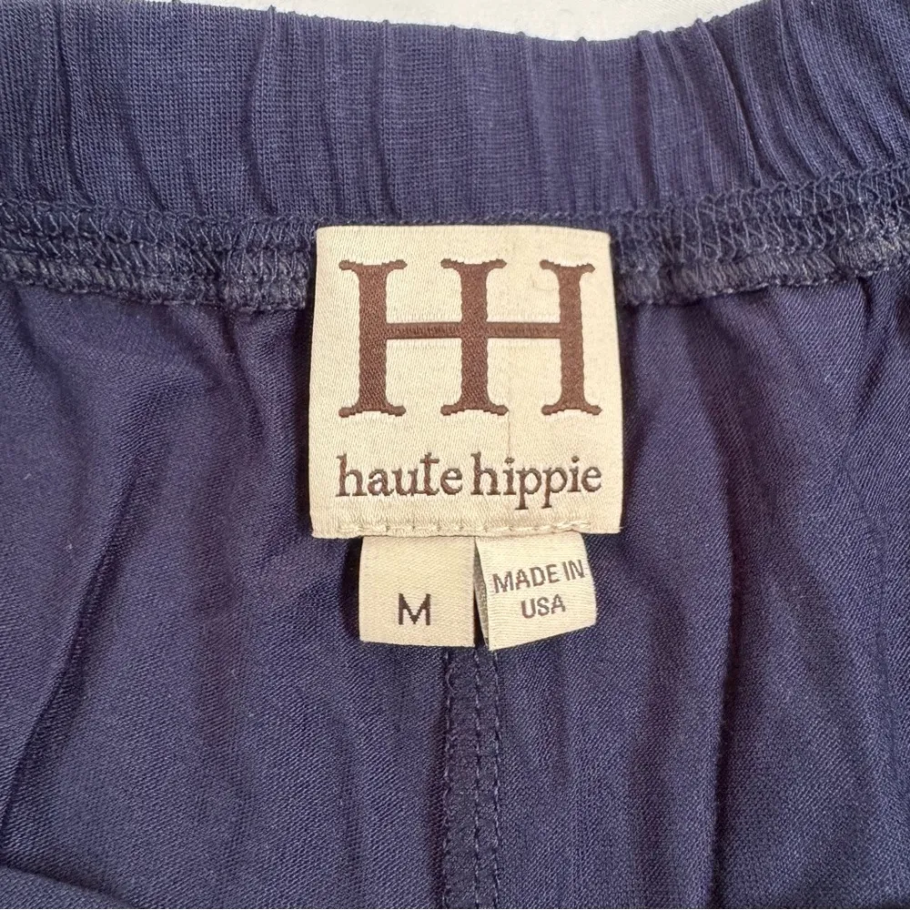 Haute Hippie Navy Blue Pajama Sleep Short Lot Elastic Waist Soft Modal Size M - Image 5