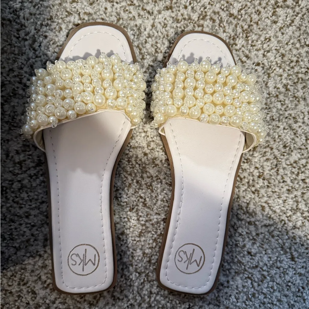 MKS Pearl Embellished Sandals - Image 2