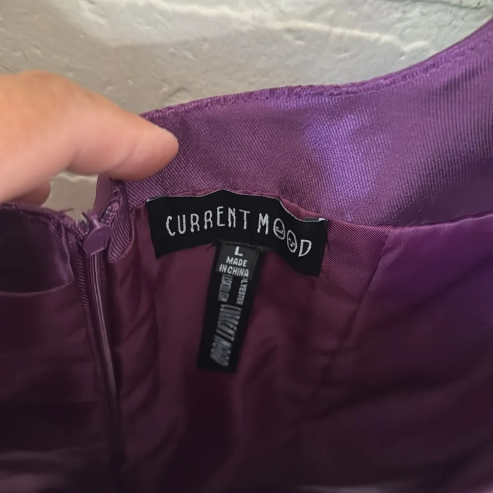 Current Mood dress Purple metallic  Bow Straps dolls Kill large - Image 3