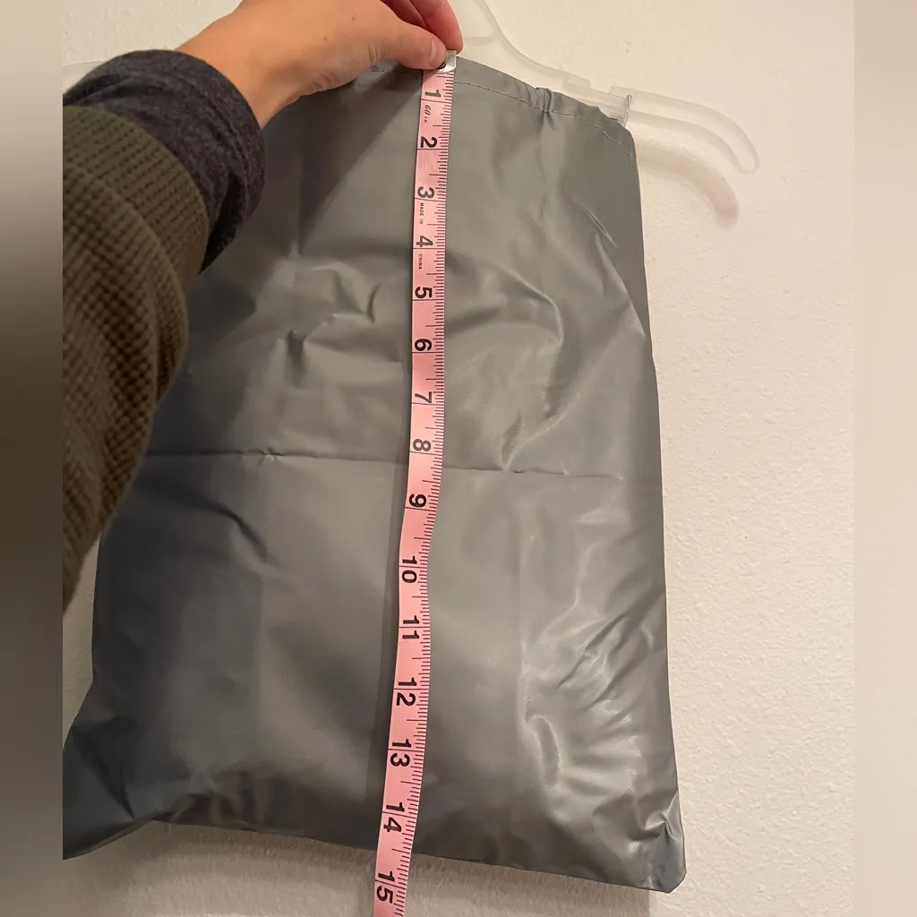 PRADA Nylon Drawstring Dust Bag Gray Red White PRADA Stripe Logo - Image 7