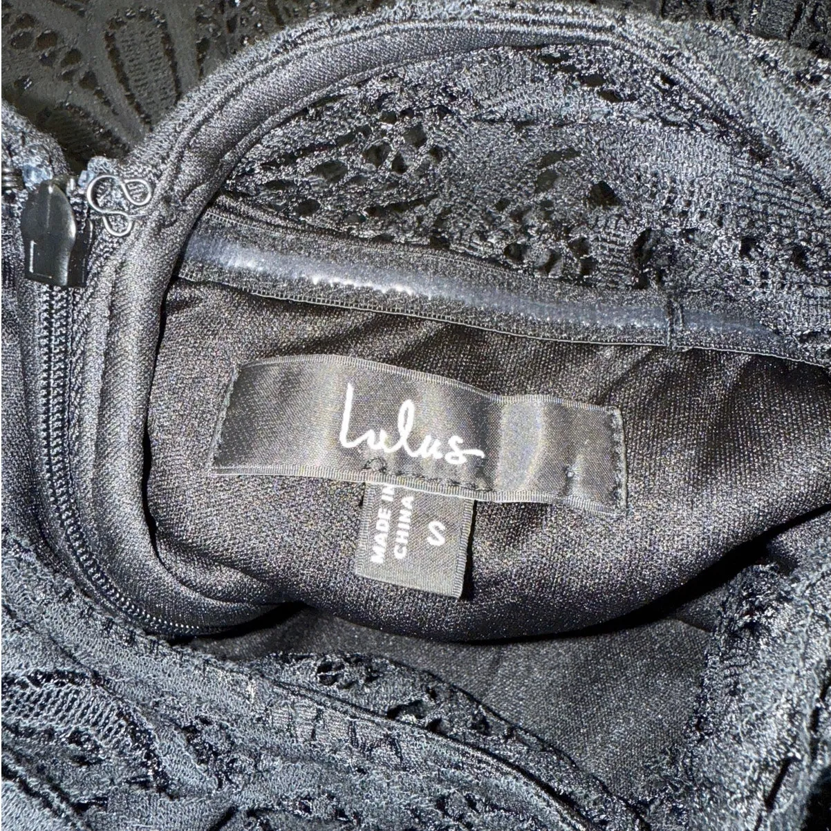 Lulu's - Gorgeous Attraction Lace Structured Long Sleeve Mini Dress in Black - Image 5