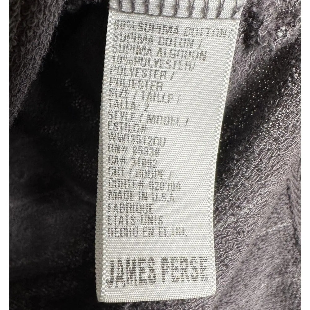 Standard James Perse Striped Tunic Pullover Hoodie Cotton Womens Gray Size 2 M - Image 3