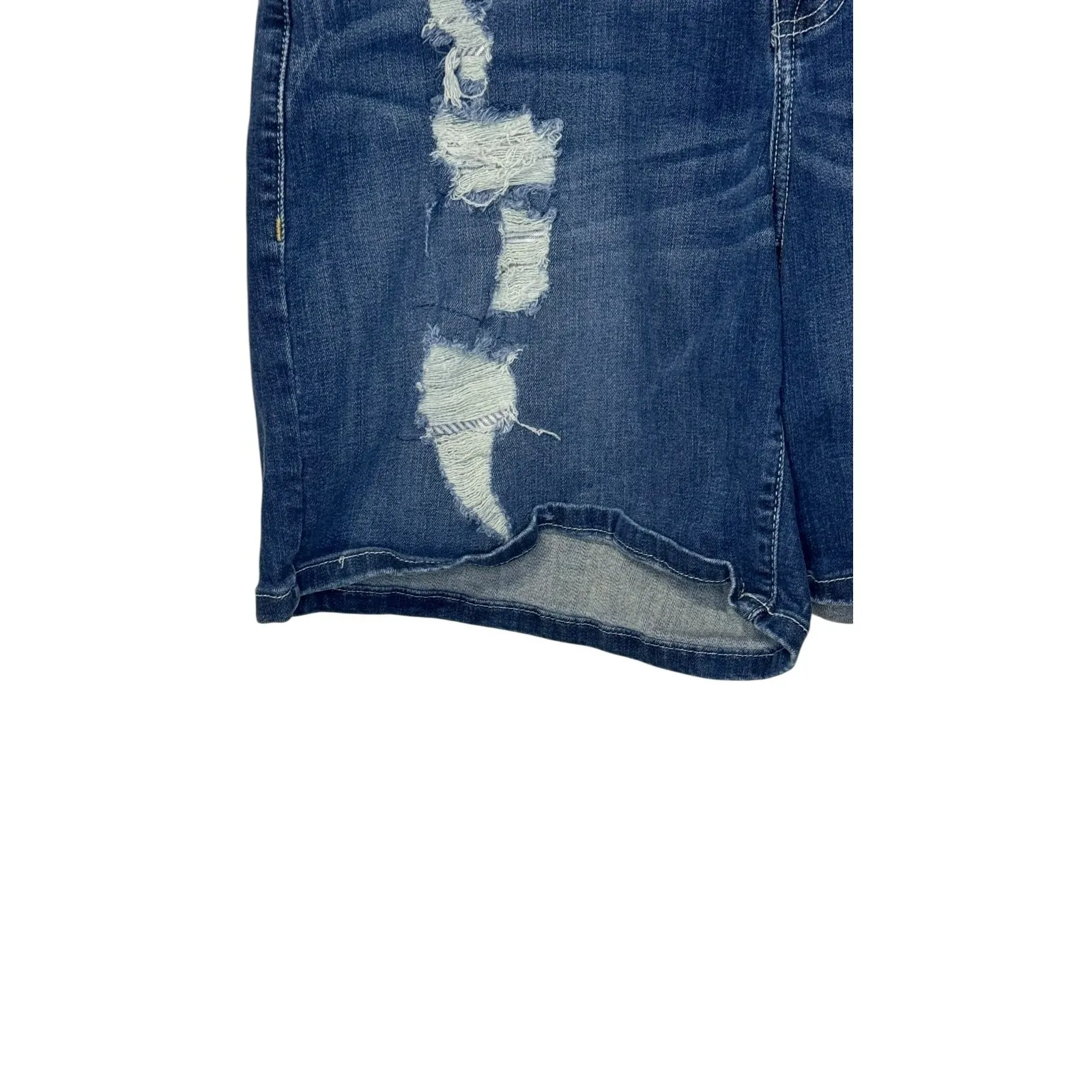 Lane Bryant Womens Shorts‎ Distressed Boyfriend Denim Stretch Blue Plus Size 16 - Image 3